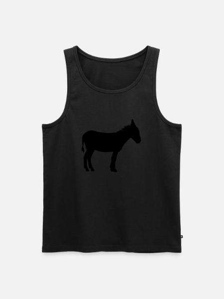 Esel - Männer Premium Bio Tank Top - Schwarz