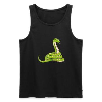 Schlange - Männer Premium Bio Tank Top - Schwarz - Vorne - Michal (187cm)