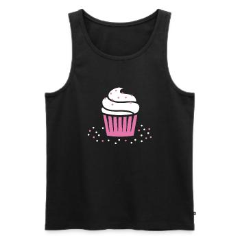 Cupcake - Men's Premium Organic Tank Top - black - Front - AI Model Male 178 light (178cm)