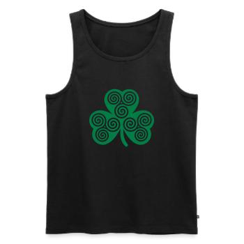 Shamrock - Men's Premium Organic Tank Top - black - Front - Michal (187cm)