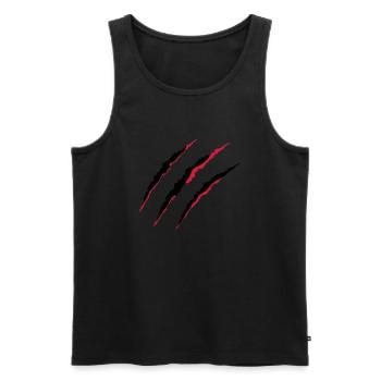 krallen_02 - Débardeur bio Premium Homme - noir - Devant - Michal (187cm)