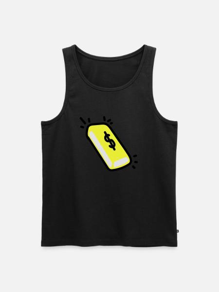 Goldbarren - Männer Premium Bio Tank Top - Schwarz