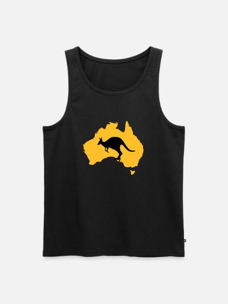 Australien - Männer Premium Bio Tank Top - Schwarz