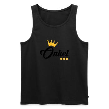 Onkel / Tante / Vetter / Cousin / Kusine - Männer Premium Bio Tank Top - Schwarz - Vorne - AI Model Male 178 light (178cm)