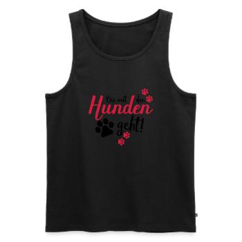 die mit den hunden geht - Männer Premium Bio Tank Top - Schwarz - Vorne - Michal (187cm)