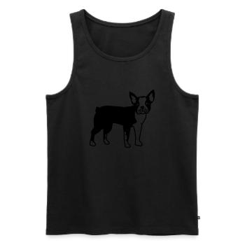Boston Terrier - Männer Premium Bio Tank Top - Schwarz - Vorne - AI Model Male 178 light (178cm)