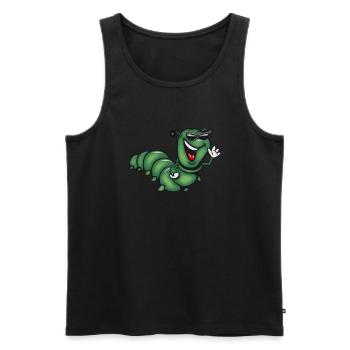 caterpillar hat funny - Men's Premium Organic Tank Top - black - Front - AI Model Male 178 light (178cm)