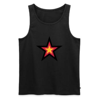 star 3 colors germany nation black red gold flag d - Men's Premium Organic Tank Top - black - Front - Michal (187cm)