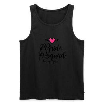 bride squad heart - Männer Premium Bio Tank Top - Schwarz - Vorne - AI Model Male 178 light (178cm)