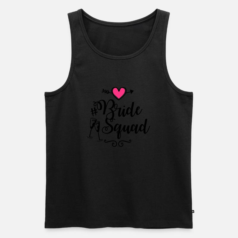bride squad heart - Männer Premium Bio Tank Top - Schwarz