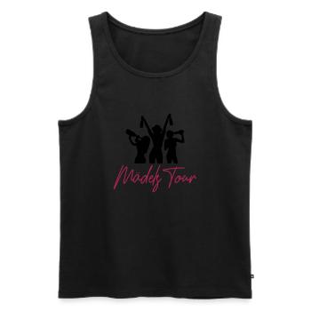 maedels tour - Männer Premium Bio Tank Top - Schwarz - Vorne - AI Model Male 178 light (178cm)