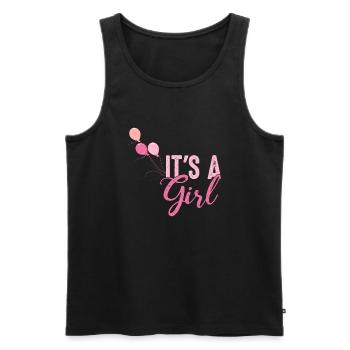 It's a girl baby gender announcement girl - Men's Premium Organic Tank Top - black - Front - Michal (187cm)