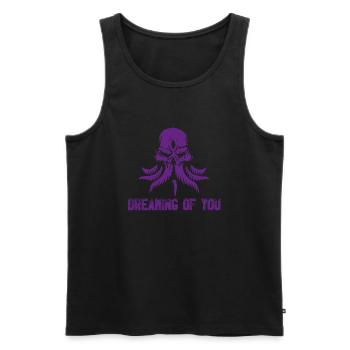 dreaming of you - Men's Premium Organic Tank Top - black - Front - AI Model Male 178 light (178cm)