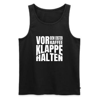 heiß lieben schlafmütze bücher müdigkeit wach - Männer Premium Bio Tank Top - Schwarz - Vorne - Michal (187cm)