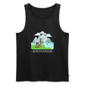 Andora - Men's Premium Organic Tank Top - black - Front - AI Model Male 178 light (178cm)