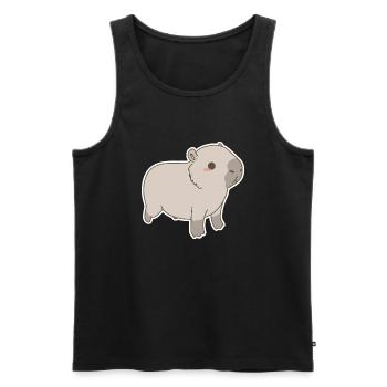 Capybara - Men's Premium Organic Tank Top - black - Front - Michal (187cm)