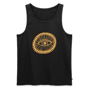 Magisches Auge - Männer Premium Bio Tank Top - Schwarz - Vorne - Michal (187cm)