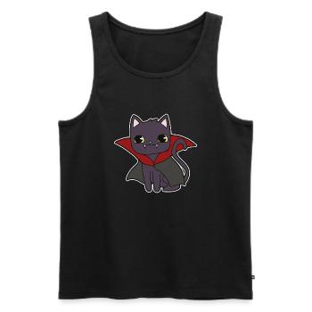 Cat Vampire - Men's Premium Organic Tank Top - black - Front - Michal (187cm)