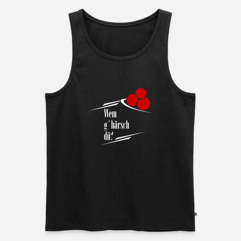 Wemghärschdü - Männer Premium Bio Tank Top - Schwarz