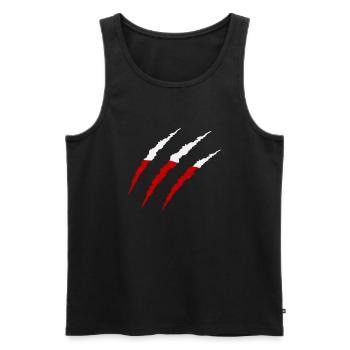 Krallen Polska - Männer Premium Bio Tank Top - Schwarz - Vorne - AI Model Male 178 light (178cm)