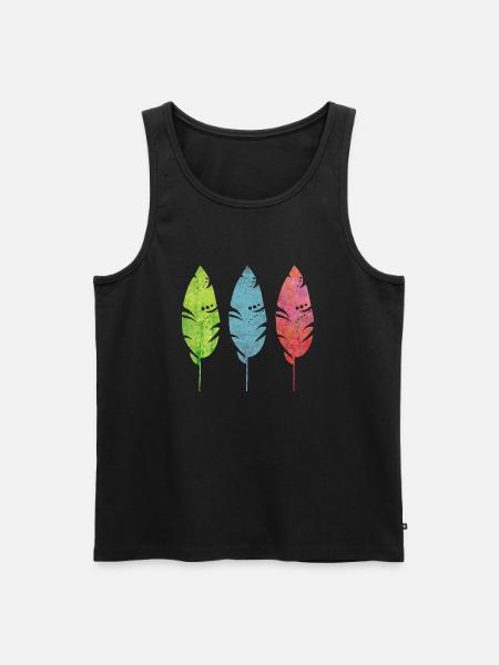 Three tender feathers - Men's Premium Organic Tank Top - black