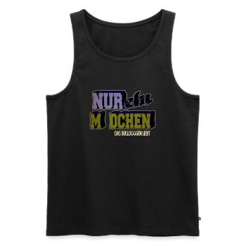 geek cool lieben geschenkidee lieblingshund boxer - Männer Premium Bio Tank Top - Schwarz - Vorne - Michal (187cm)