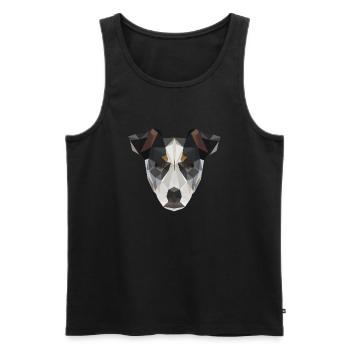 Russel Terrier - Männer Premium Bio Tank Top - Schwarz - Vorne - AI Model Male 178 light (178cm)