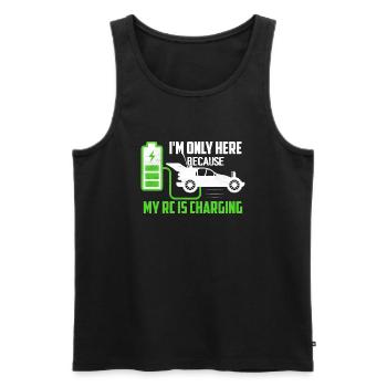 I'm Only Here Because My RC Is Charging Model Car - Männer Premium Bio Tank Top - Schwarz - Vorne - AI Model Male 178 light (178cm)
