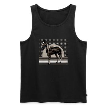 Pferd - Männer Premium Bio Tank Top - Schwarz - Vorne - AI Model Male 178 light (178cm)