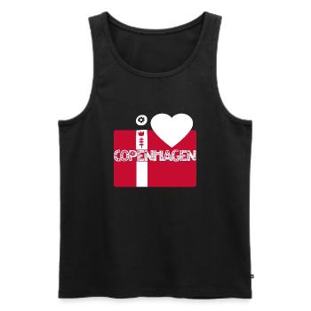 Copenhagen - Men's Premium Organic Tank Top - black - Front - AI Model Male 178 light (178cm)