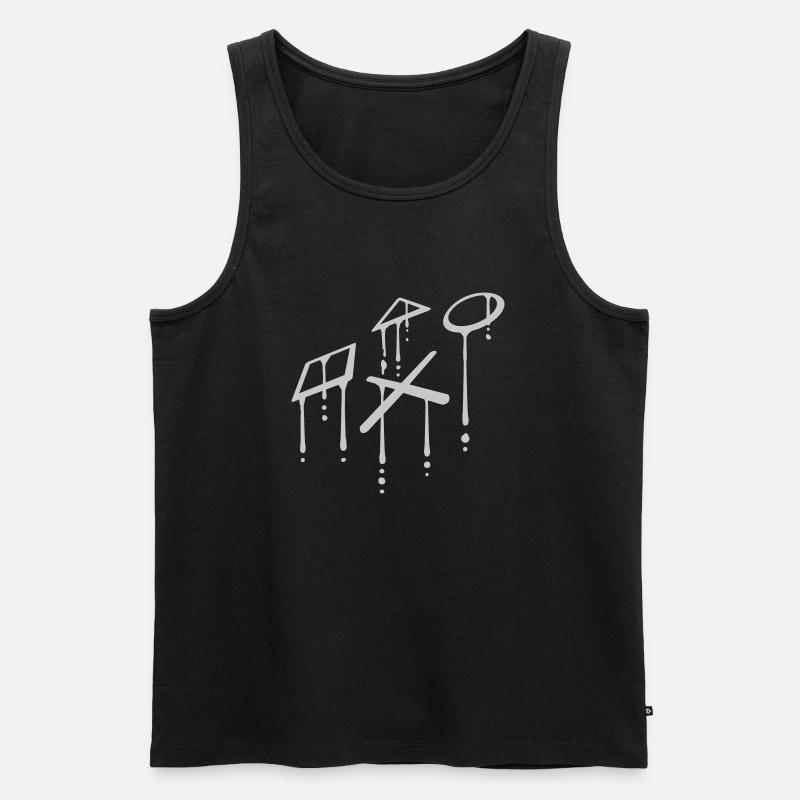 Graffiti Konsole Symbole Nerd - Männer Premium Bio Tank Top - Schwarz