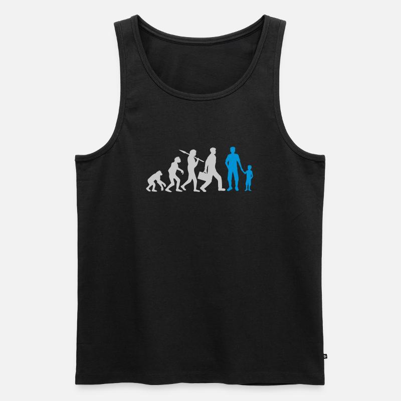 Young Papa Evolution Child - Men's Premium Organic Tank Top - black