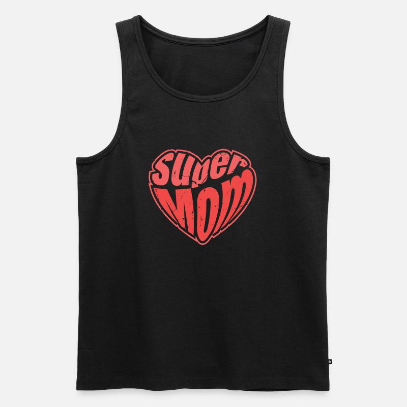 Supermom Mama Muttertag Hero - Männer Premium Bio Tank Top - Schwarz
