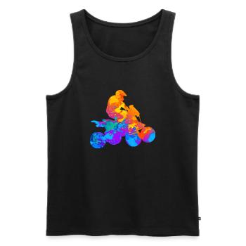 Quad Quad Driving Atv Offroad Gift - Men's Premium Organic Tank Top - black - Front - AI Model Male 178 light (178cm)