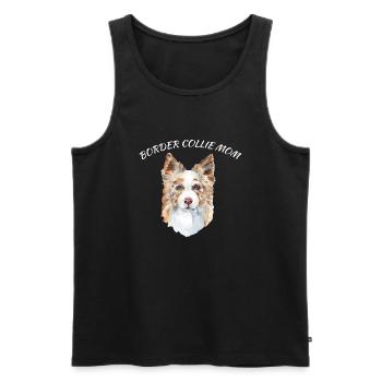 Border Collie Dog Dog Owner Dog Lovers - Men's Premium Organic Tank Top - black - Front - Michal (187cm)