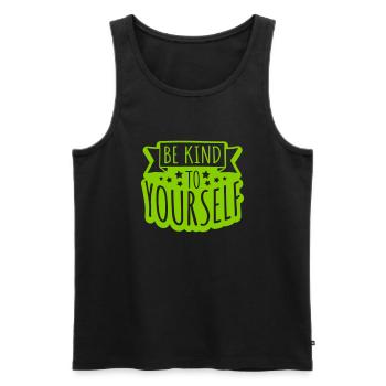 be kind to yourself - Männer Premium Bio Tank Top - Schwarz - Vorne - Michal (187cm)