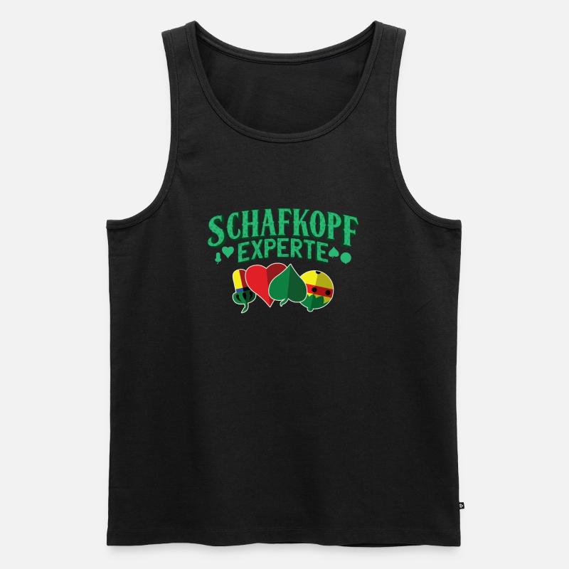 Schafkopf Experte Schafkopf Symbole - Männer Premium Bio Tank Top - Schwarz