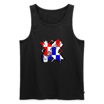 Croatia Croatian Hrvatska Croatia Croats Croat Hr - Men's Premium Organic Tank Top - black - Front - Michal (187cm)