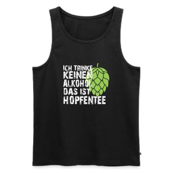 Ich trinke keinen Alkohol - Männer Premium Bio Tank Top - Schwarz - Vorne - Michal (187cm)
