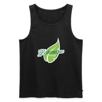 Botany - Men's Premium Organic Tank Top - black - Front - AI Model Male 178 light (178cm)