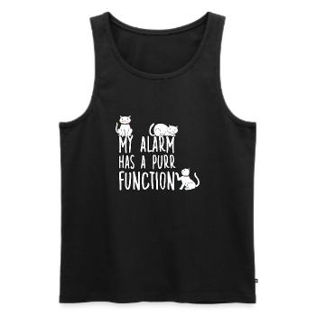 Motif de propriétaire de chat fou pour les fans de chats - Débardeur bio Premium Homme - noir - Devant - AI Model Male 178 light (178cm)
