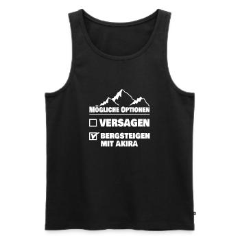 akira - Männer Premium Bio Tank Top - Schwarz - Vorne - Michal (187cm)