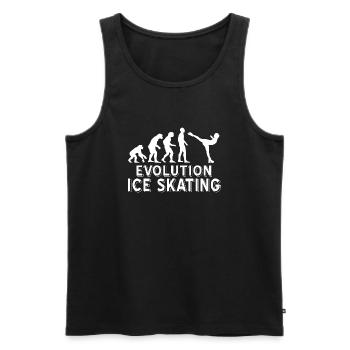 Awesome Evolution Of Ice Skating T-Shirt Present - Männer Premium Bio Tank Top - Schwarz - Vorne - AI Model Male 178 light (178cm)