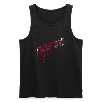 drinks from enemies skulls - Men's Premium Organic Tank Top - black - Front - Michal (187cm)