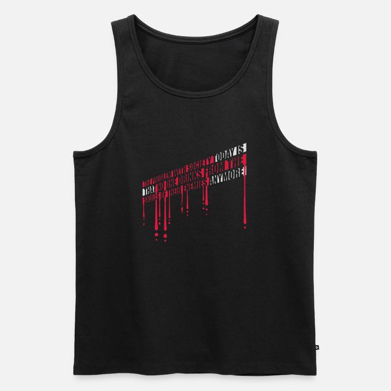 drinks from enemies skulls - Männer Premium Bio Tank Top - Schwarz