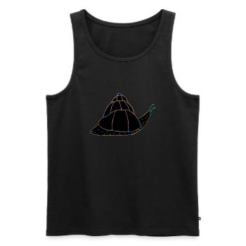 Schnecke - Männer Premium Bio Tank Top - Schwarz - Vorne - Michal (187cm)