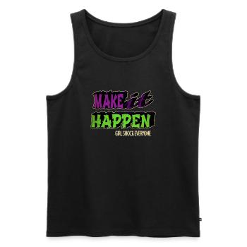 blackhistory sayings antiracism funny sayings - Männer Premium Bio Tank Top - Schwarz - Vorne - AI Model Male 178 light (178cm)