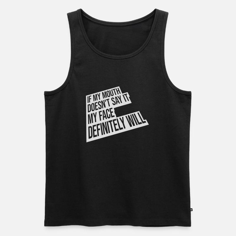 my face definitely will - Men's Premium Organic Tank Top - black