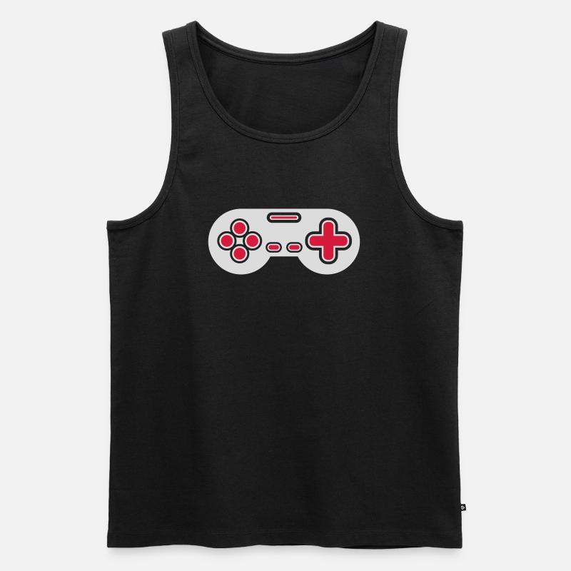 Design Retro Gamer Controller - Men's Premium Organic Tank Top - black