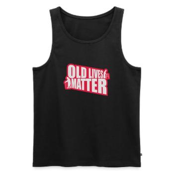old lives matter quote - Men's Premium Organic Tank Top - black - Front - AI Model Male 178 light (178cm)